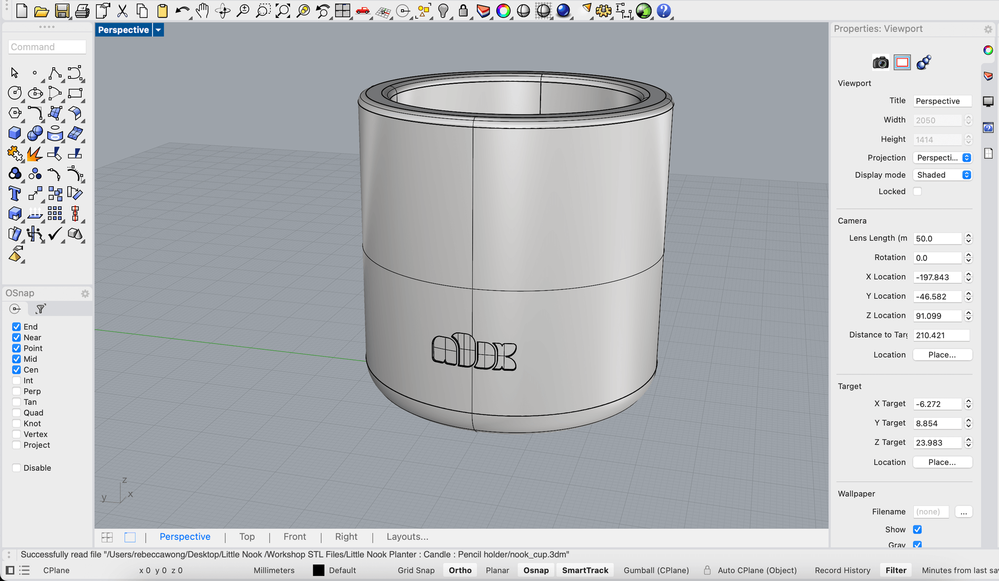 Lil Plant Pot Workshop - 3D Design